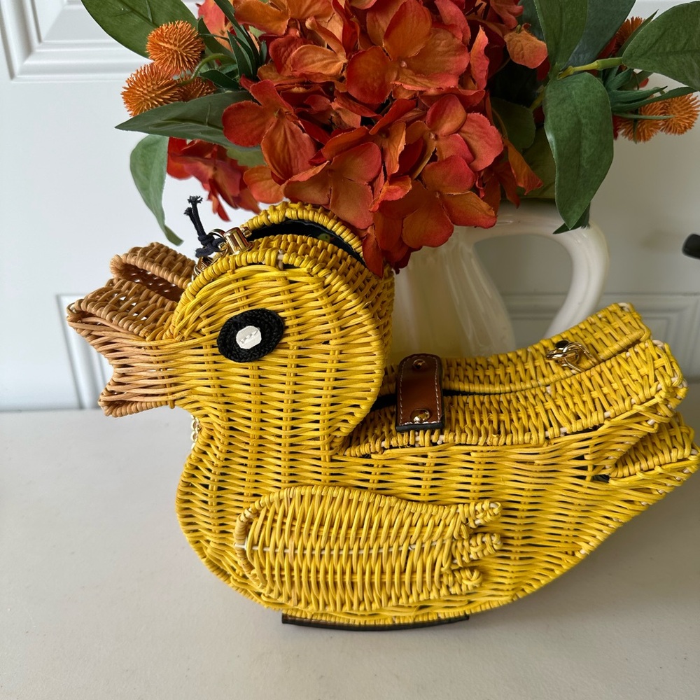 MC2 Saint Barth Yellow Wicker Duck Bag - Picture 8 of 9